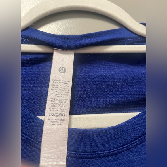 Lululemon Athletica Royal Blue Crew Neck Top - Picture 3 of 5